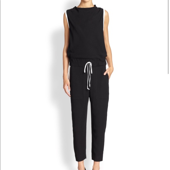 Helmut Lang Pants - Stunning jumpsuit Helmut Lang striped details at
